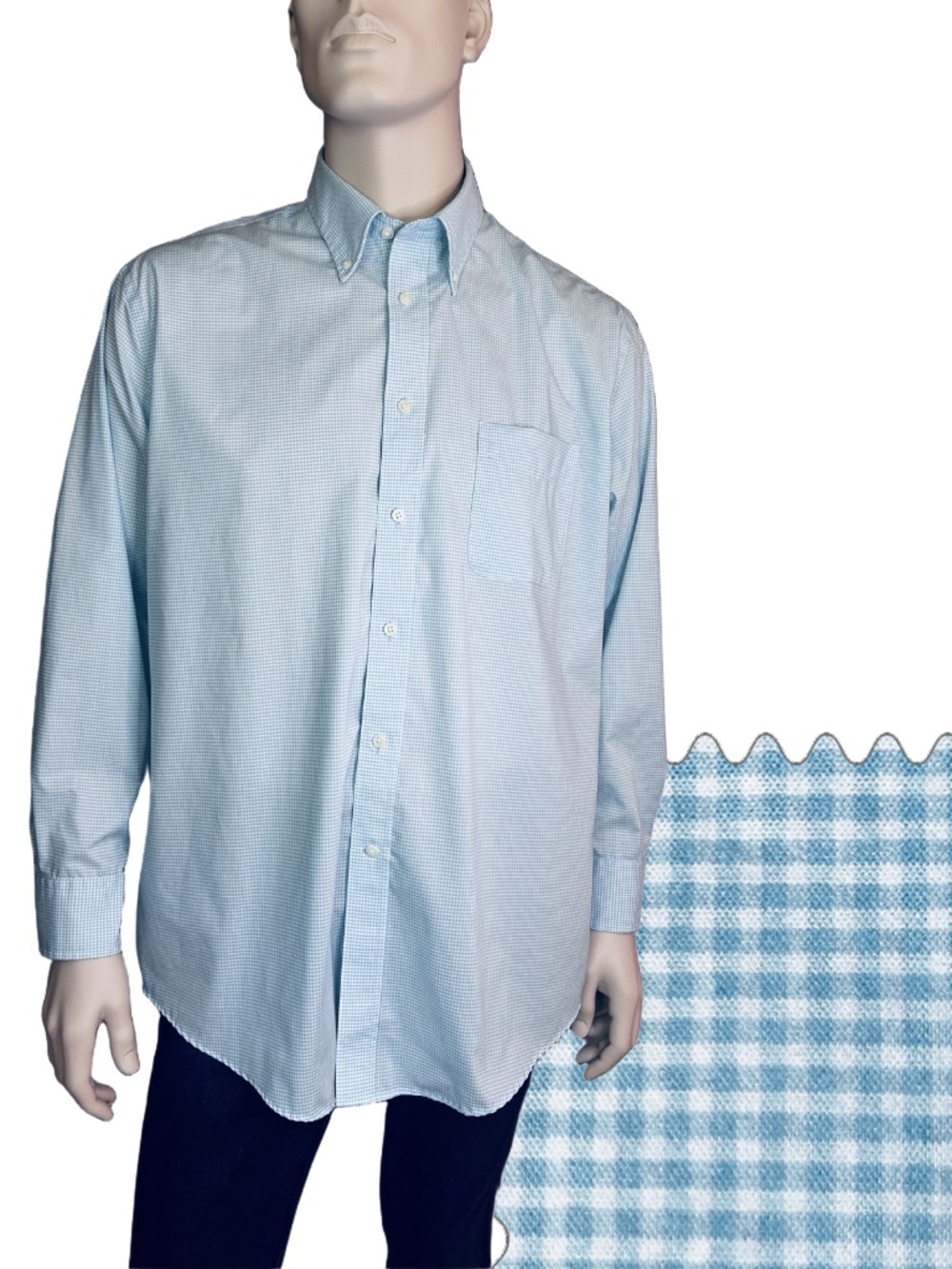 Ralph Lauren Button Down Shirt Dress Long Sleeve Micro Gingham Check Regular Fit